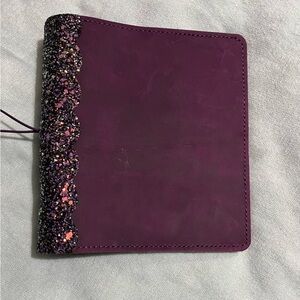 Pelle Studio Glitter Scalloped Leather Planner Cover